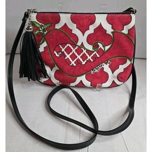 Brighton Purse Love Dove Christmas Holiday Crossbody Bag Red White Black
